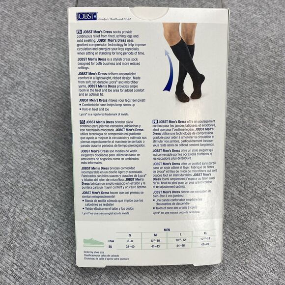 Jobst Mens Dress Knee High Medium Compression Socks Closed Toe Lot of 4 - Picture 16 of 16